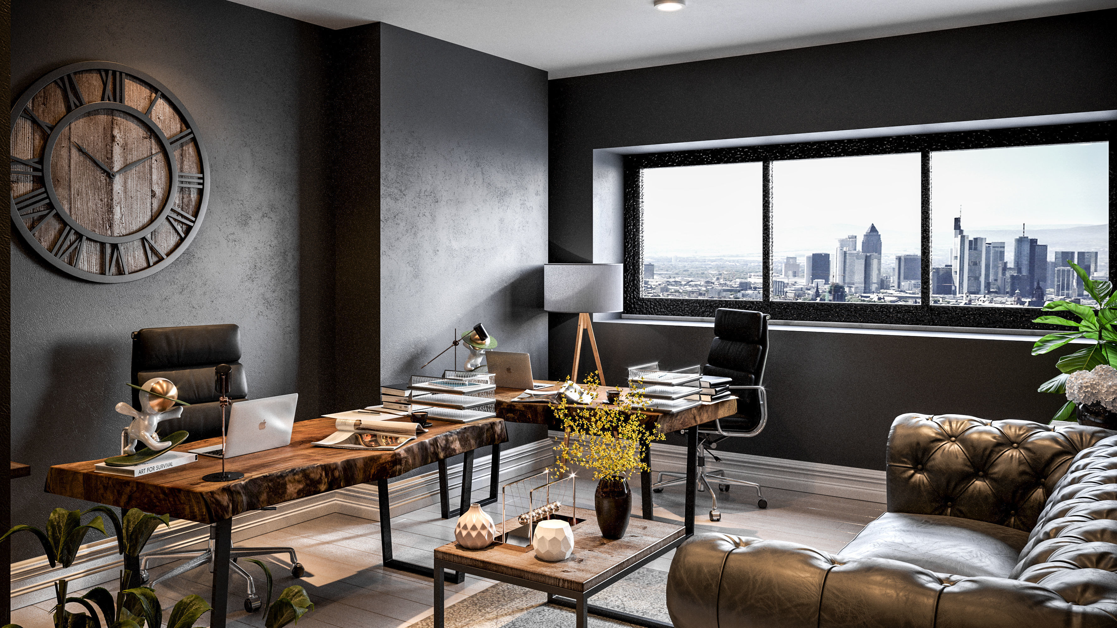 Mini Office Design 3D model_1