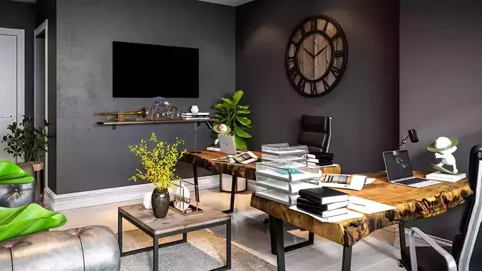 Mini Office Design 3D model