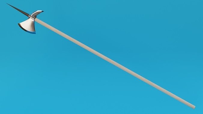 Halberd axe Low-poly 3D model