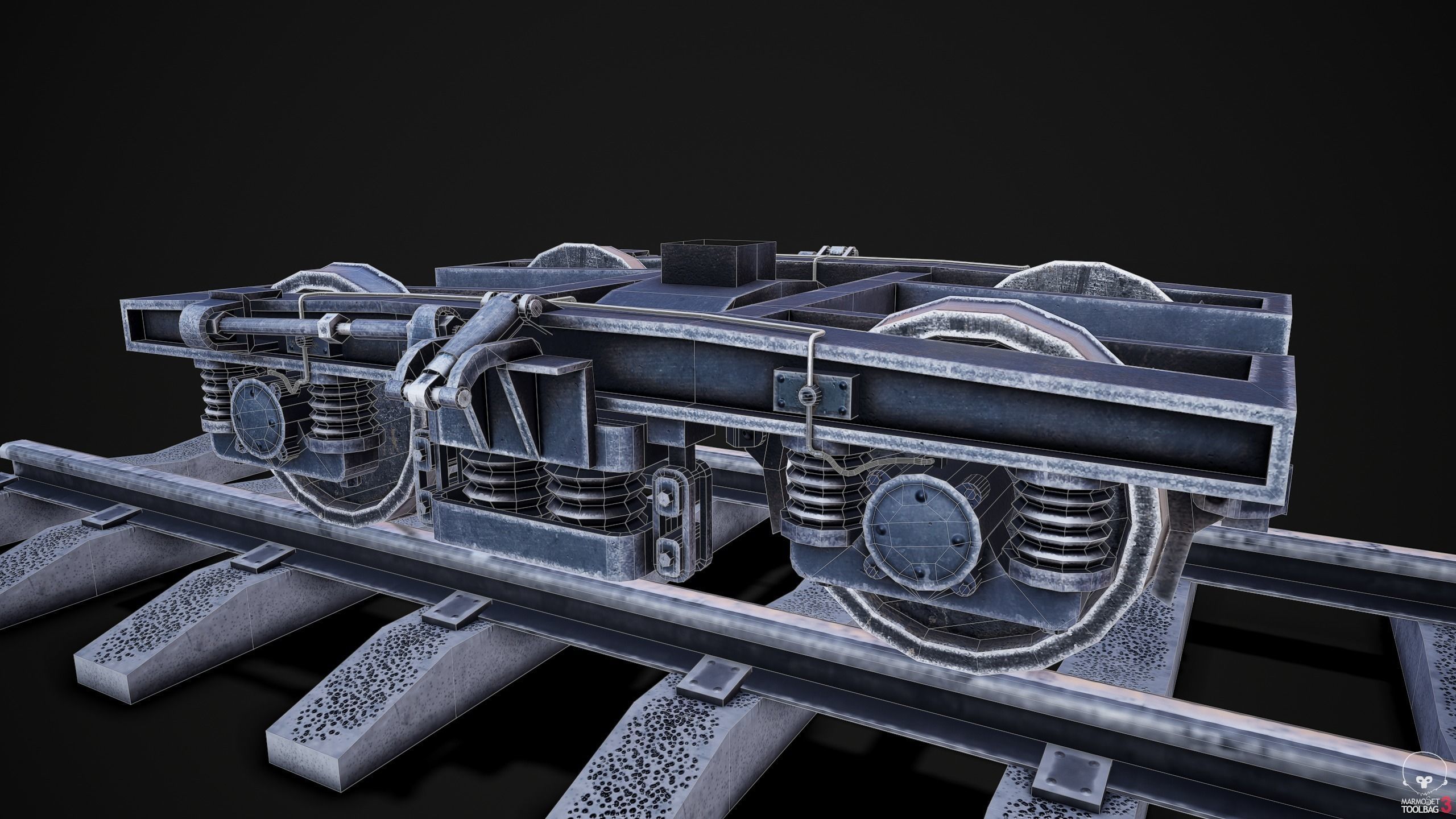 Russian mail rail car Low-poly 3D model_9