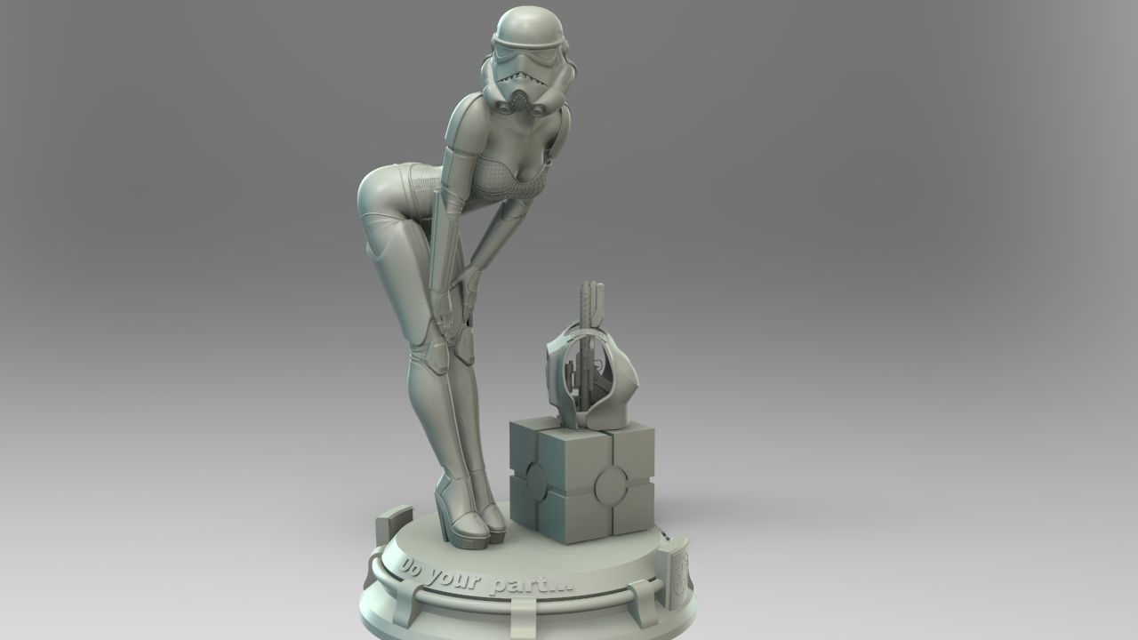 Star Wars Stormtrooper Pin Up Girl   3D print model_1