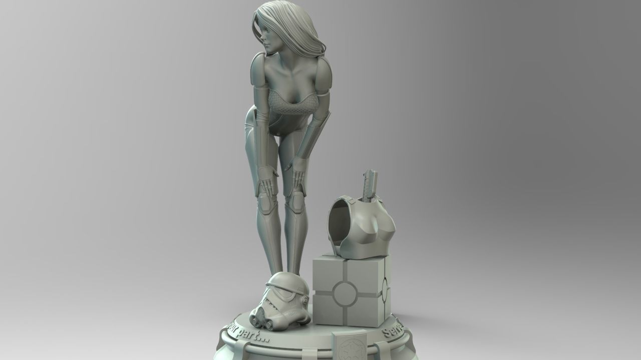Star Wars Stormtrooper Pin Up Girl   3D print model_2