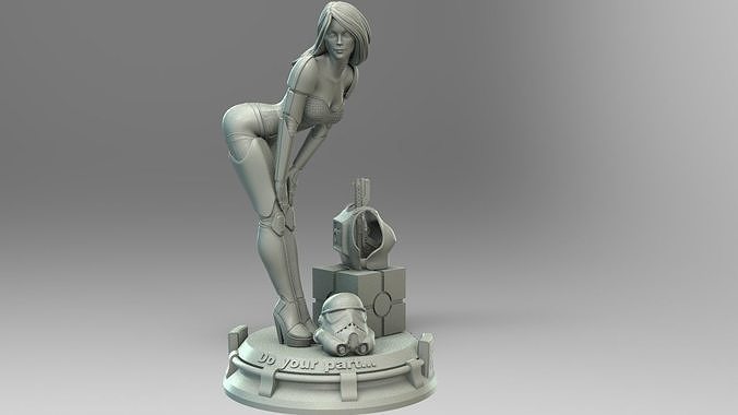Star Wars Stormtrooper Pin Up Girl   3D print model