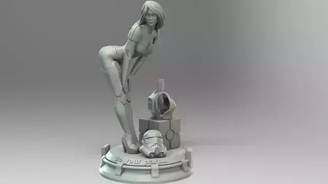 Star Wars Stormtrooper Pin Up Girl   3D print model