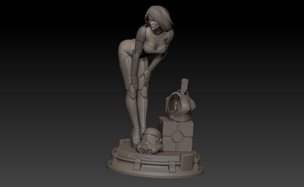 Star Wars Stormtrooper Pin Up Girl   3D print model_11