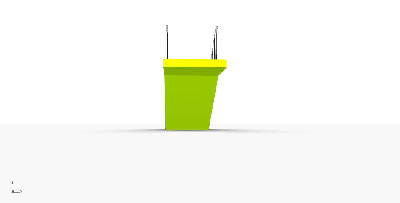 Architectural Linear Stairs with Handrail 3D model_29