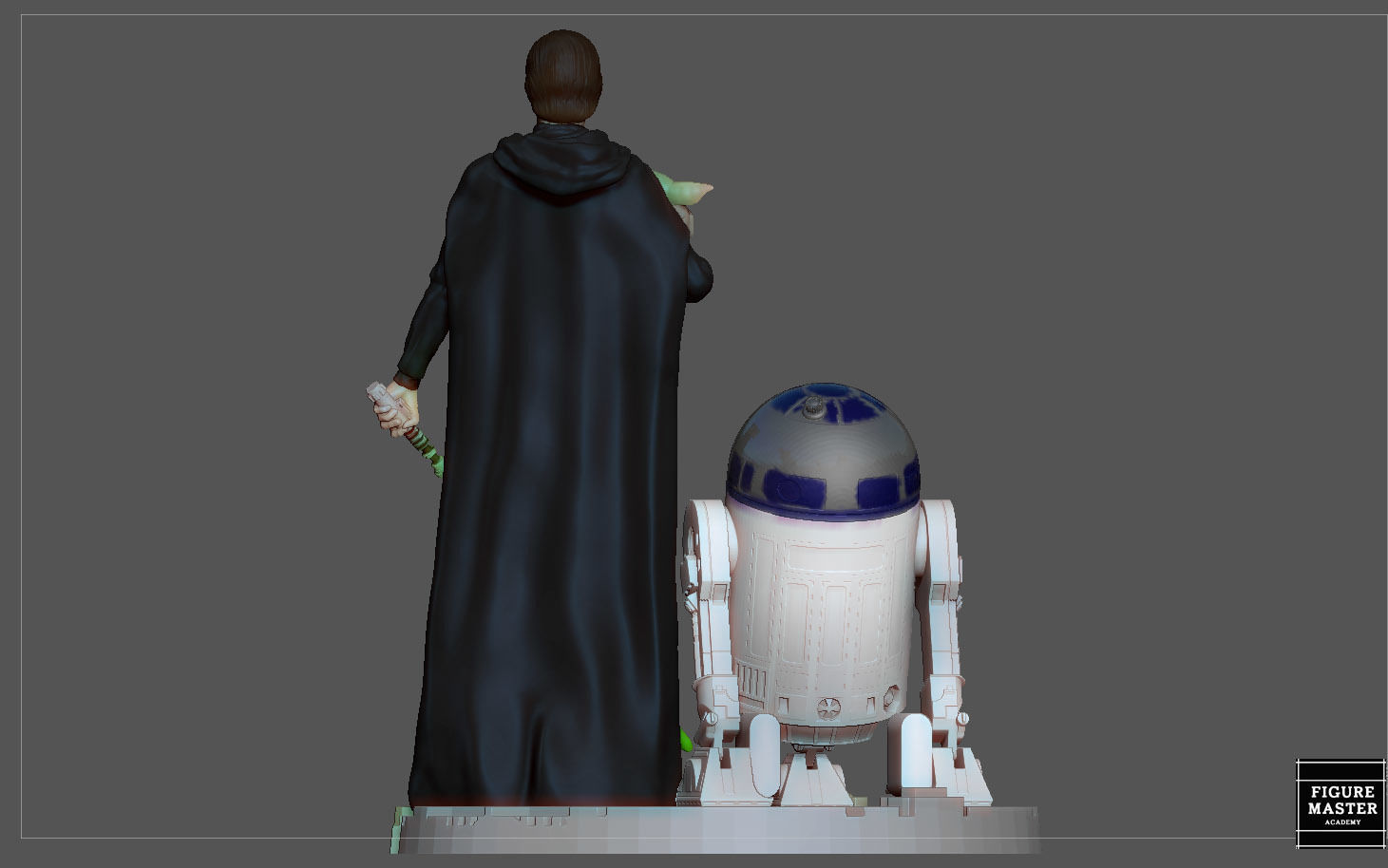 LUKE SKYWALKER STARWARS MANDALORIAN DISNEY STATUE  3D print model_8