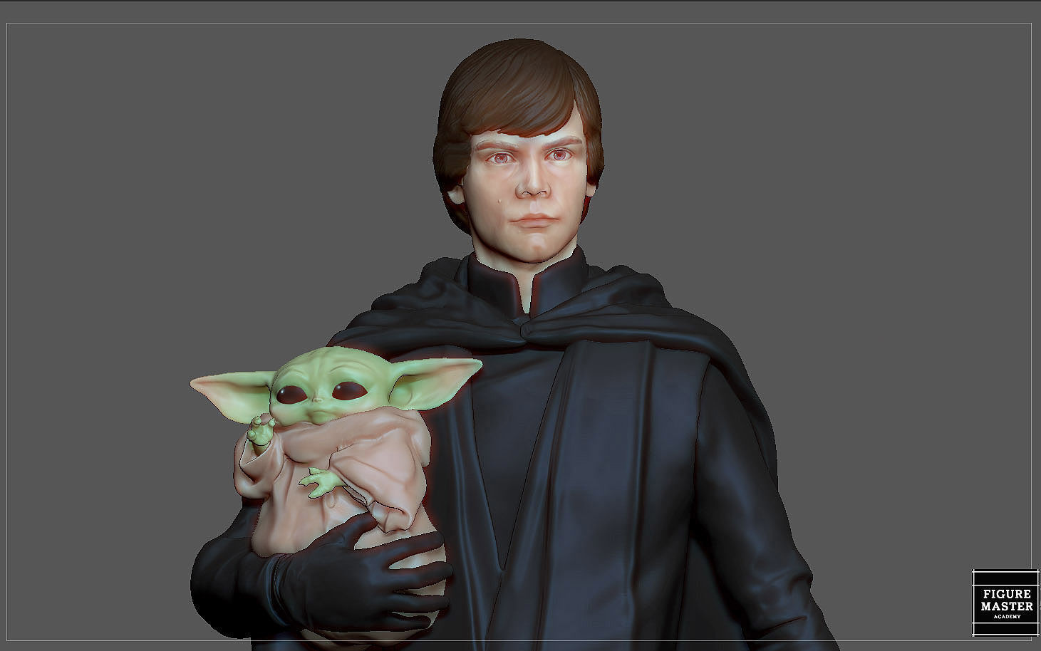 LUKE SKYWALKER STARWARS MANDALORIAN DISNEY STATUE  3D print model_2