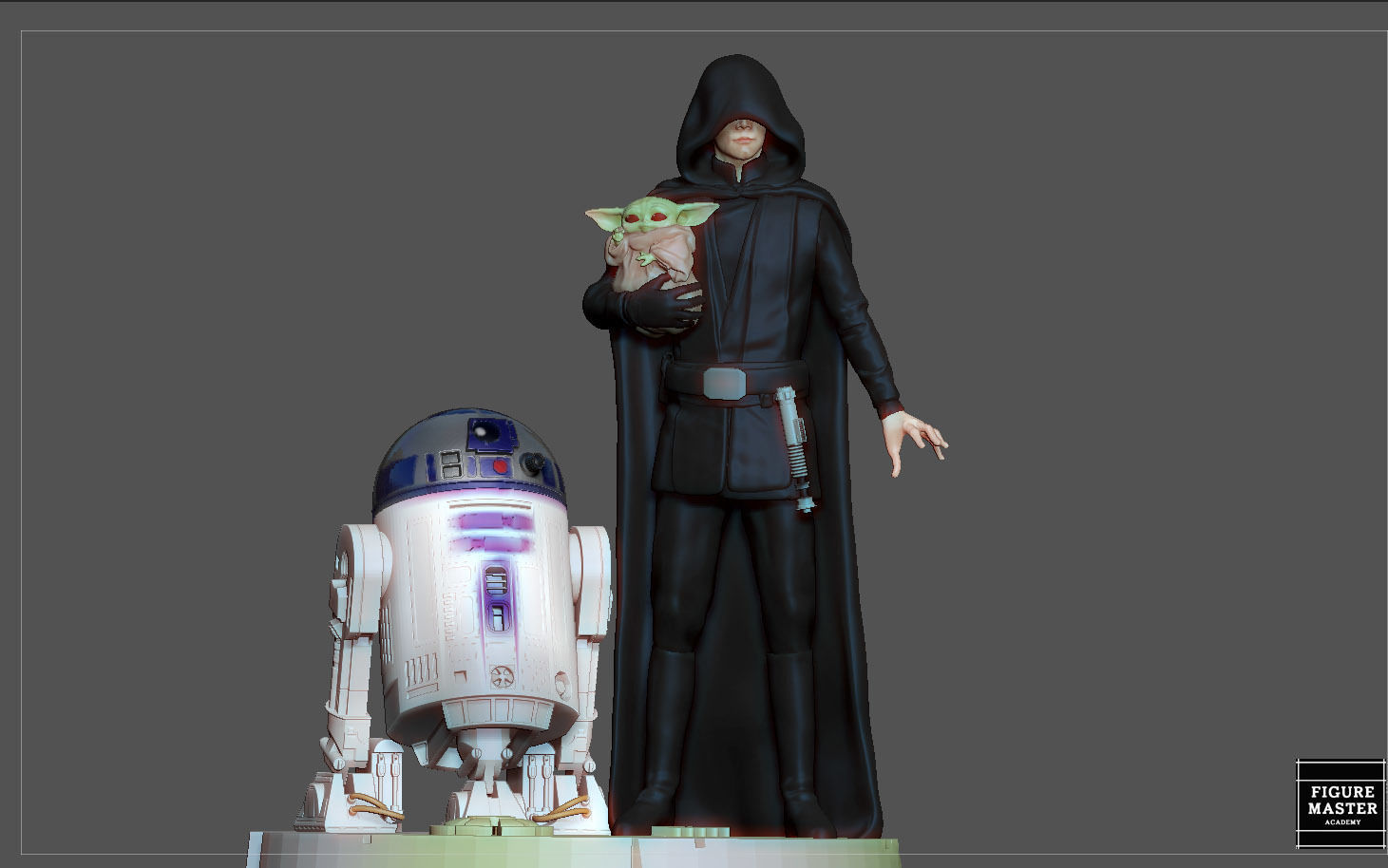 LUKE SKYWALKER STARWARS MANDALORIAN DISNEY STATUE  3D print model_13