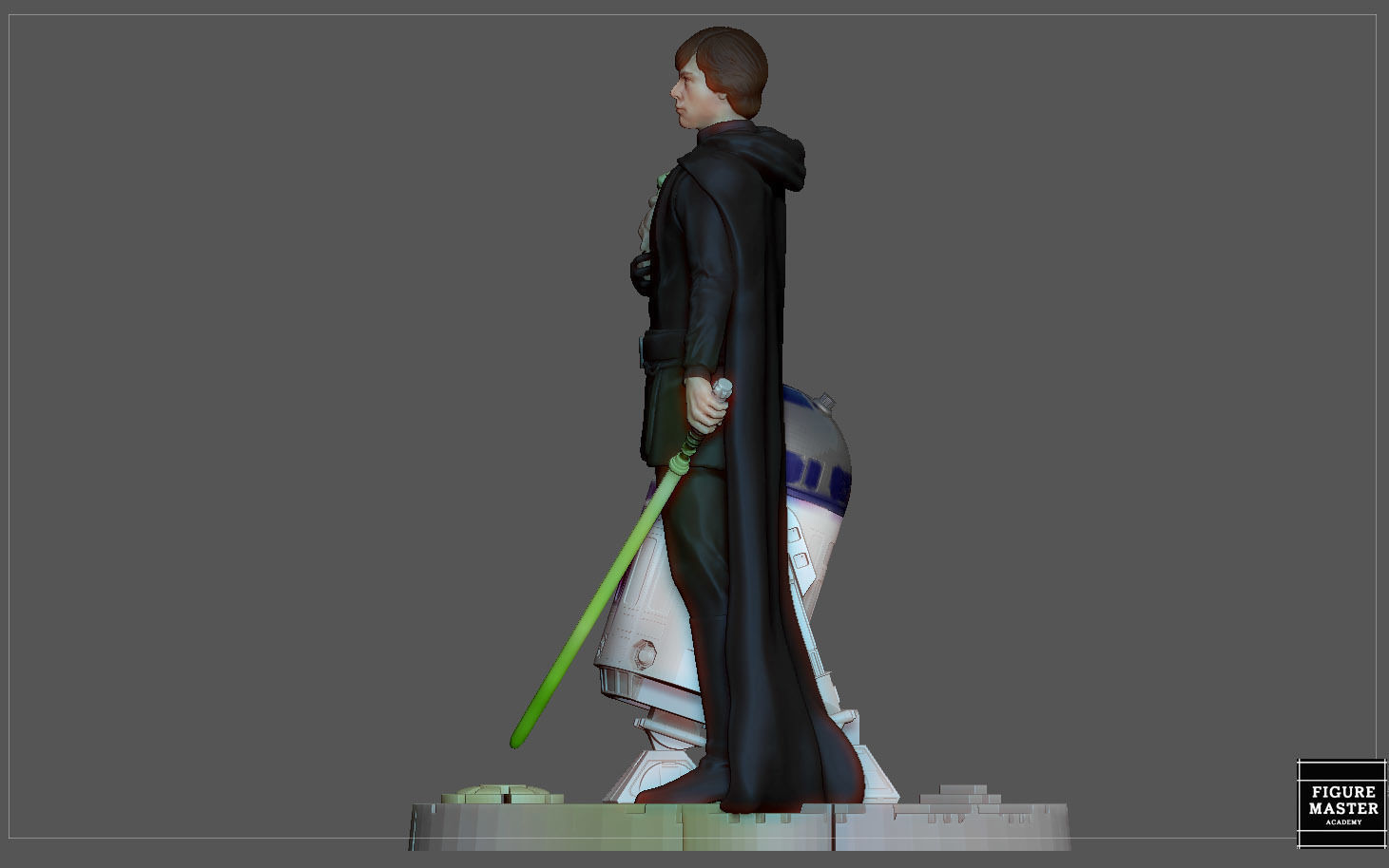 LUKE SKYWALKER STARWARS MANDALORIAN DISNEY STATUE  3D print model_9