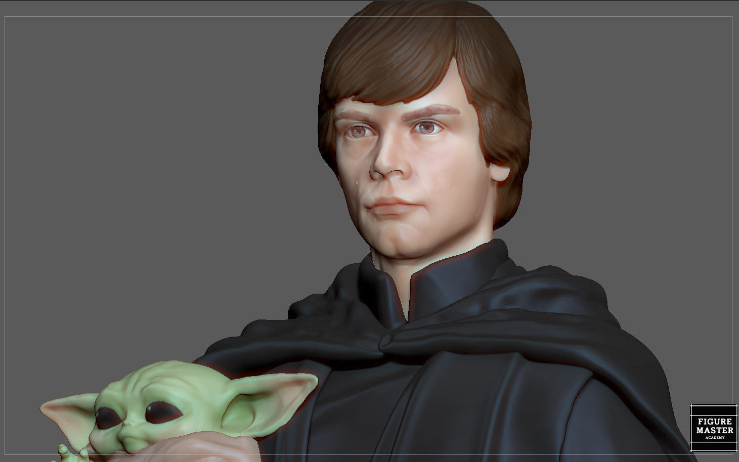 LUKE SKYWALKER STARWARS MANDALORIAN DISNEY STATUE  3D print model_3