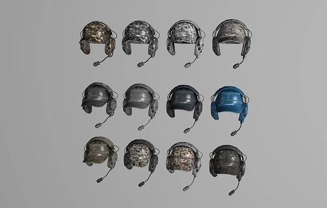 military helmet Low-poly 3D model