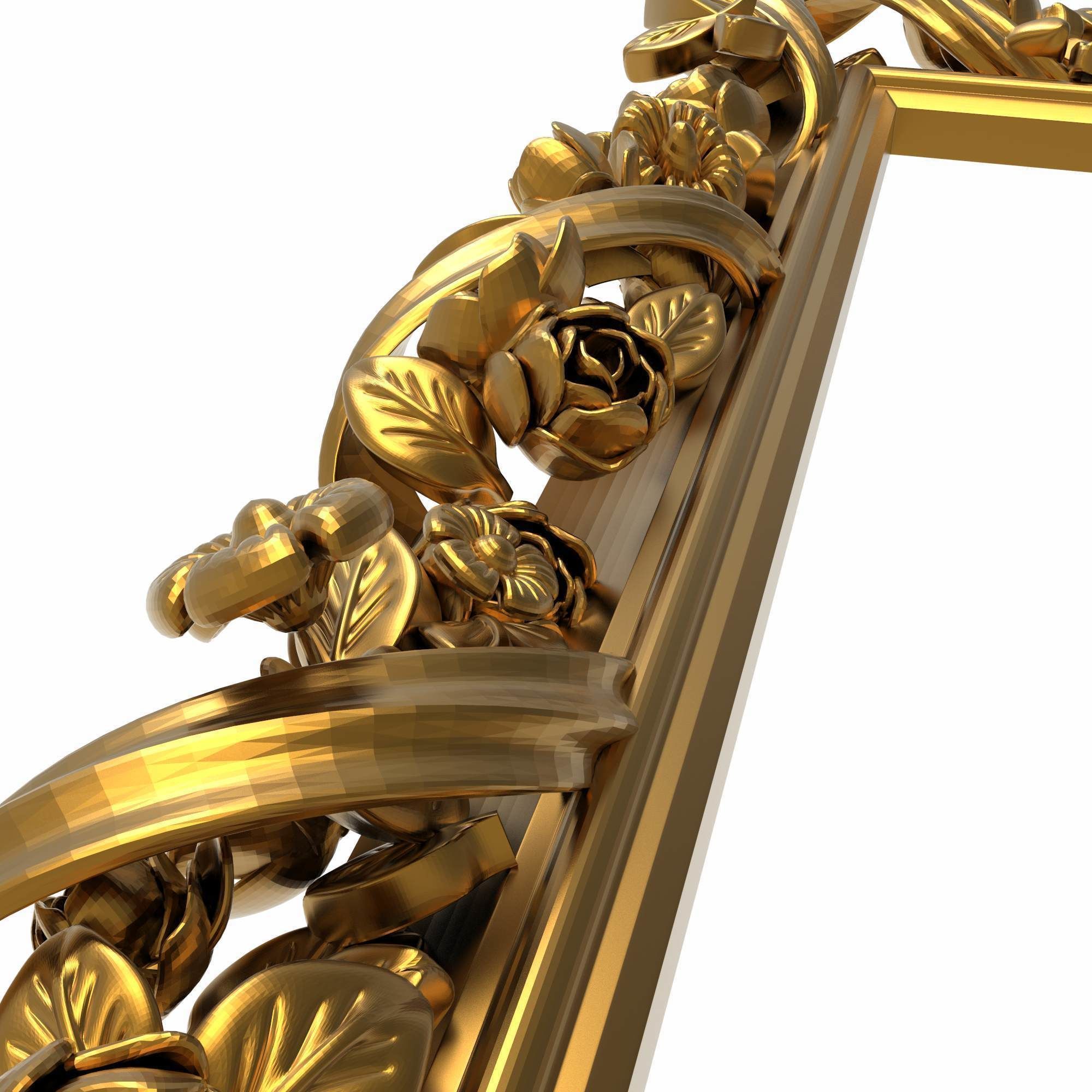 carved frame 3D model_2