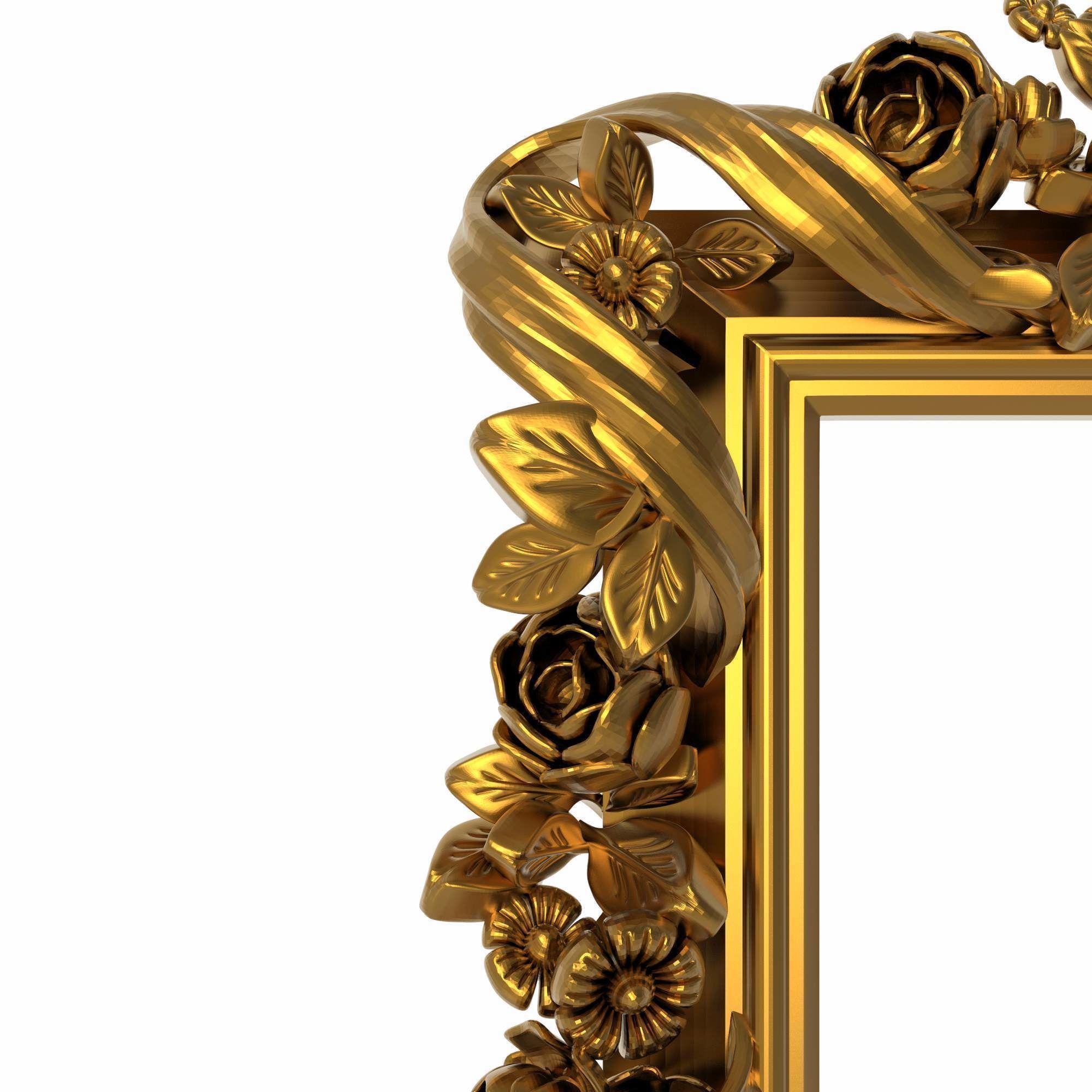 carved frame 3D model_1