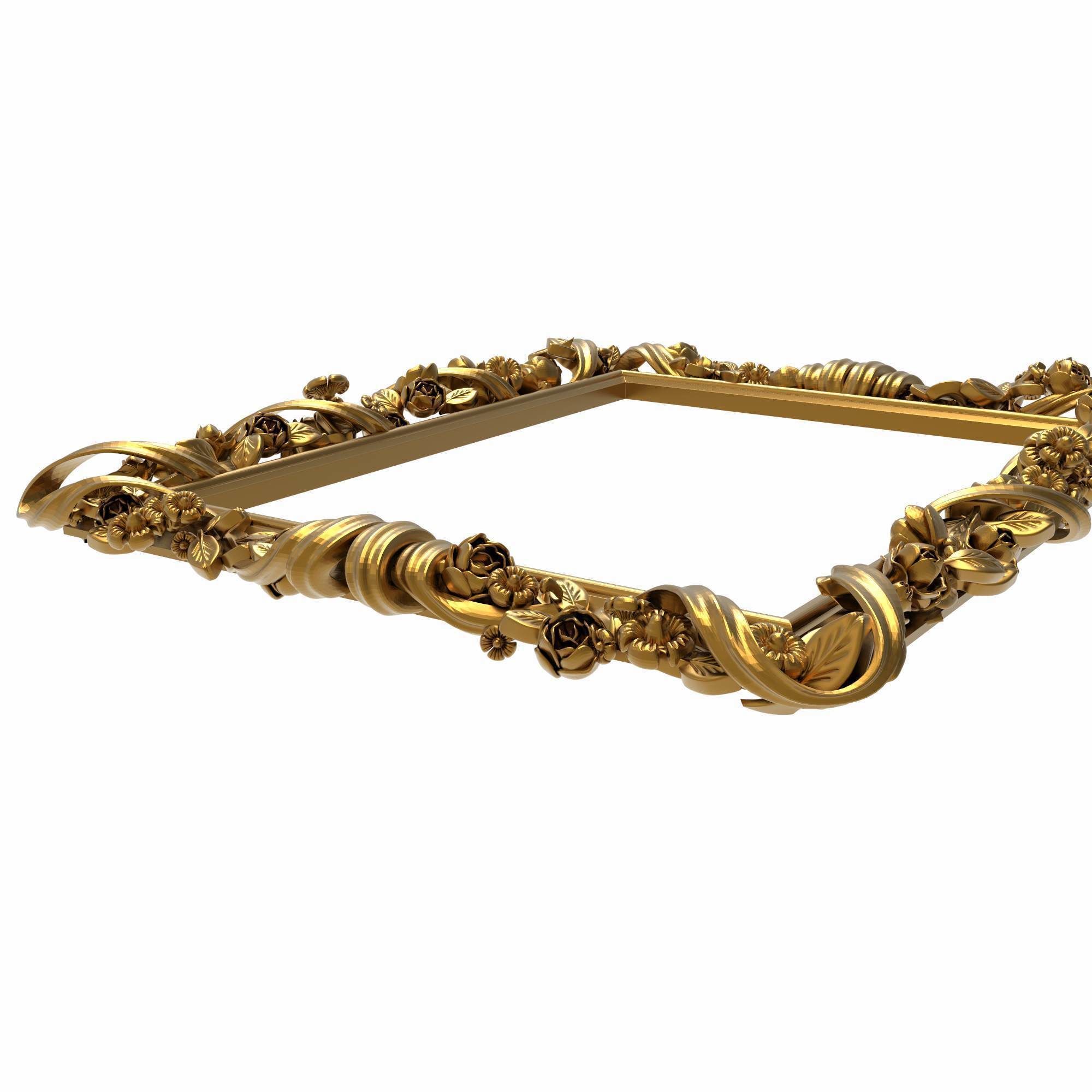 carved frame 3D model_4