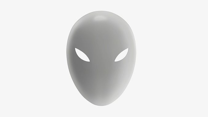 Blank face mask 3D model