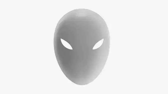Blank face mask 3D model