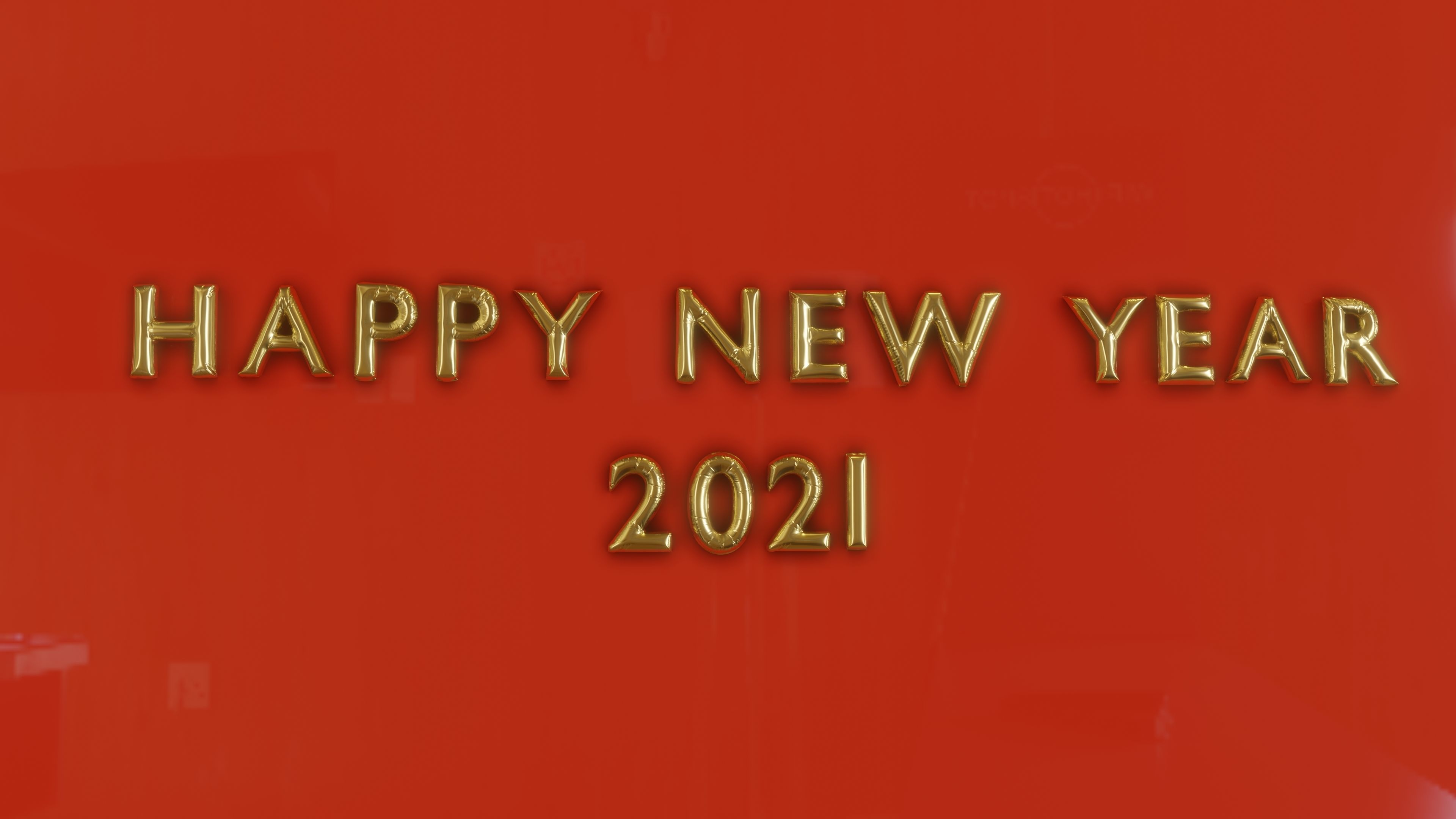 Happy New Year Balloon Text 3D 3D model_2