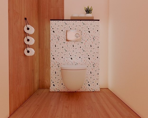 Services Modern bathroom Terrazzo Free low-poly 3D model