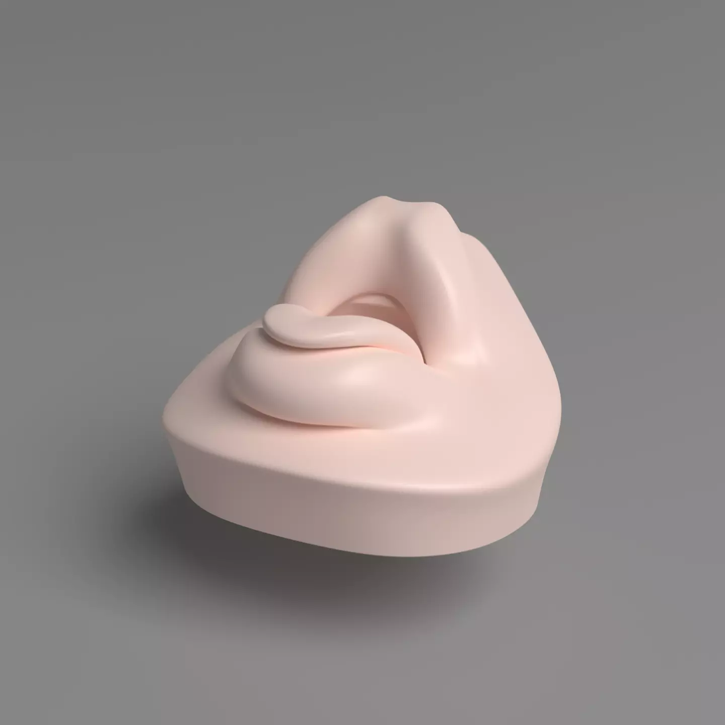 Mouth - tongue pen stand 3D print model_0