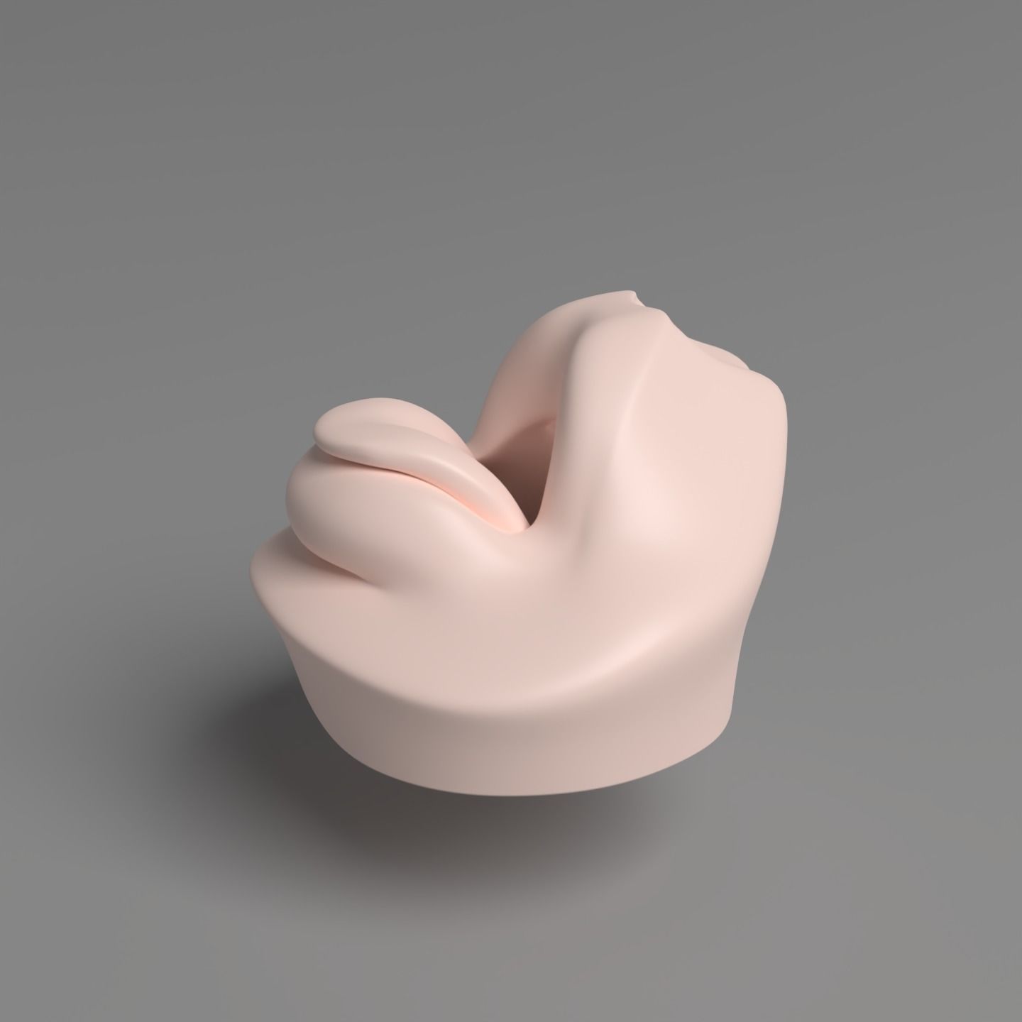 Mouth - tongue pen stand 3D print model_2
