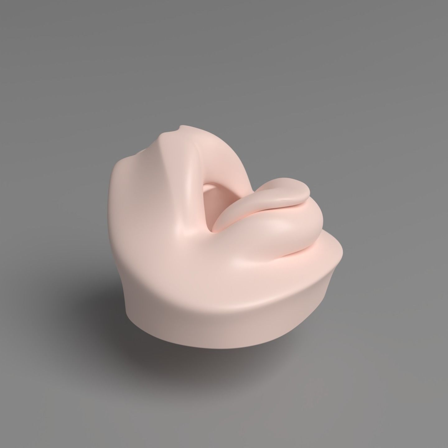 Mouth - tongue pen stand 3D print model_7