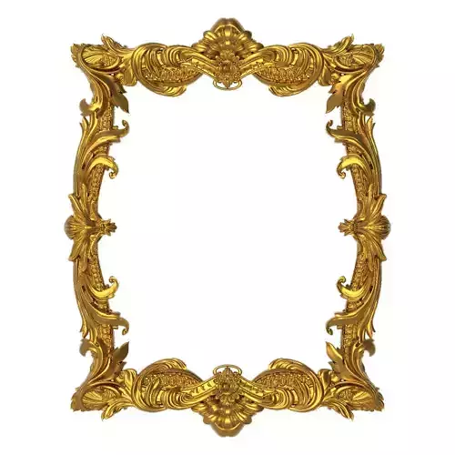 carved frame 3D model