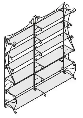 Shelves forged metal