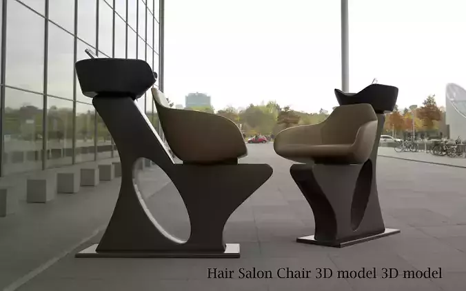 Hair wash Salon Chair 3D model 3D model