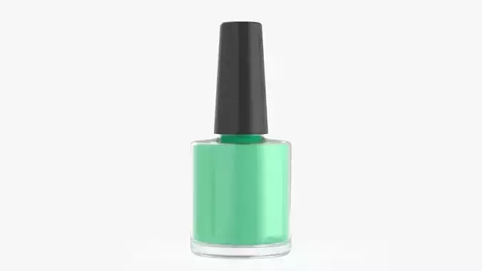 Bottle with nail polish 02 3D model