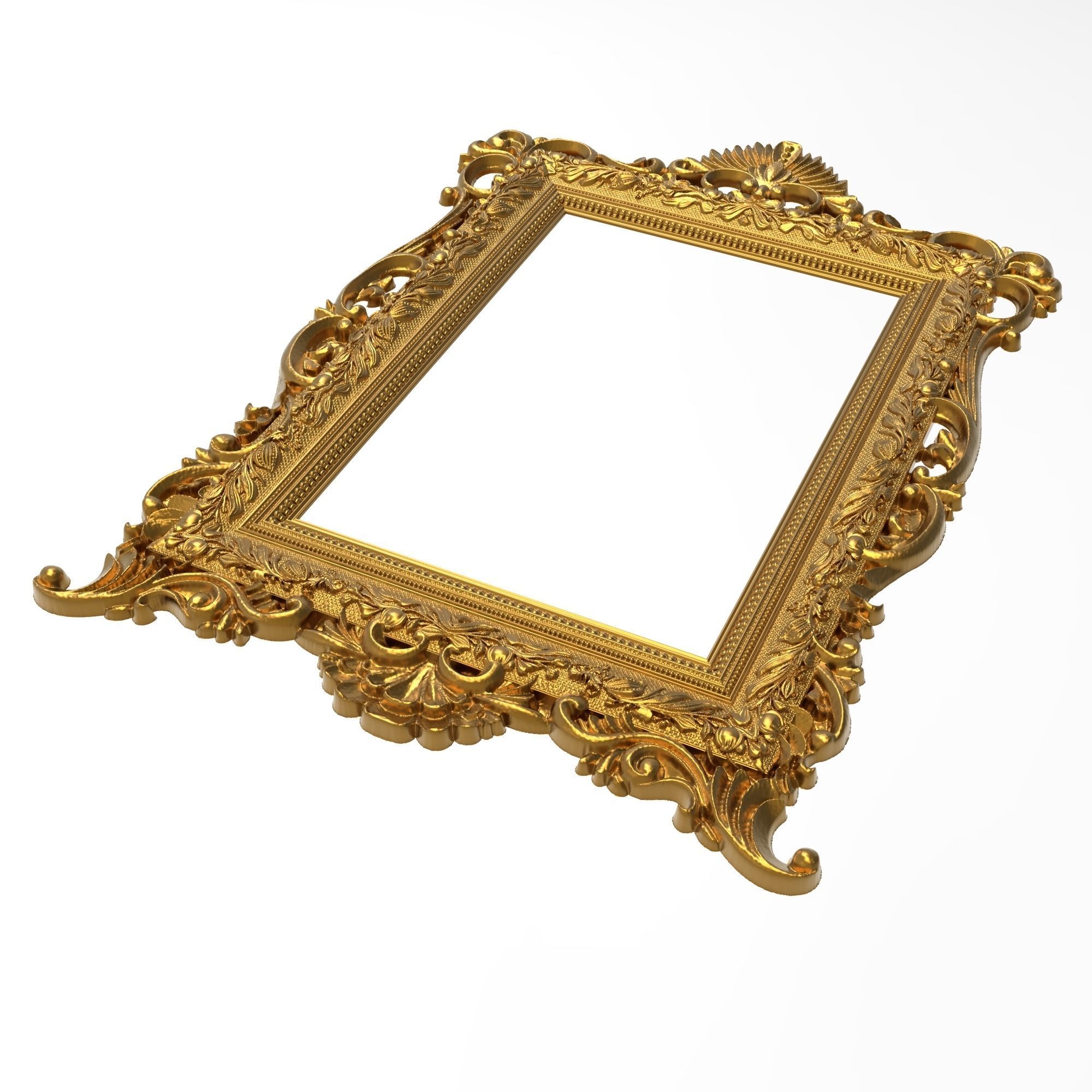 carved frame 3D model_7
