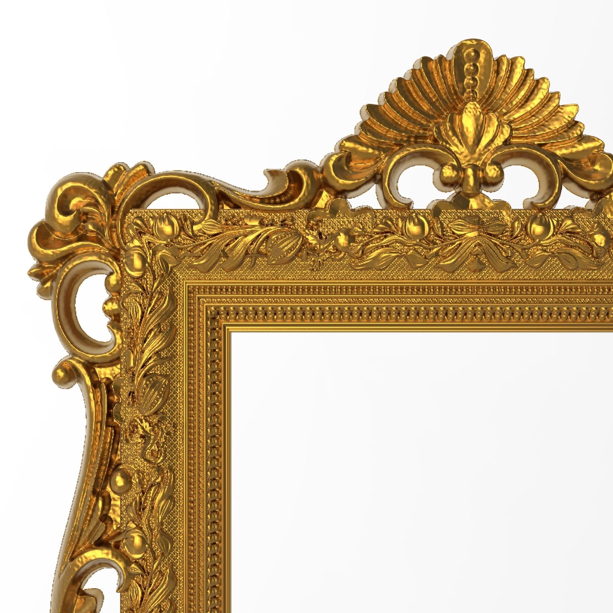 carved frame 3D model_1