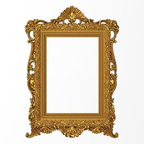 carved frame 3D model
