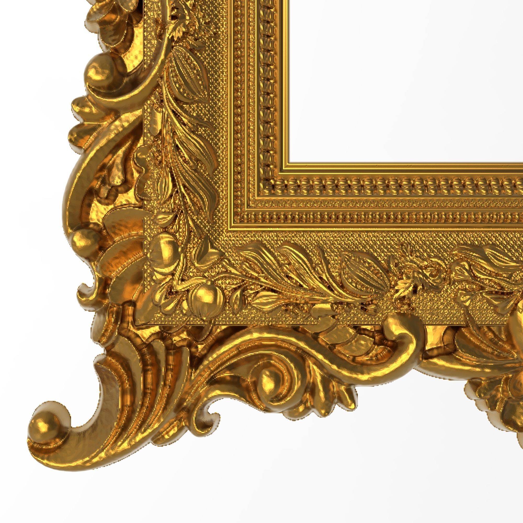 carved frame 3D model_3