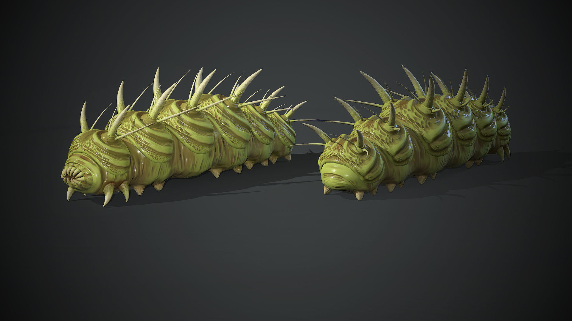 Caterpillar Creature - Game Ready Low-poly 3D model Low-poly 3D model_15