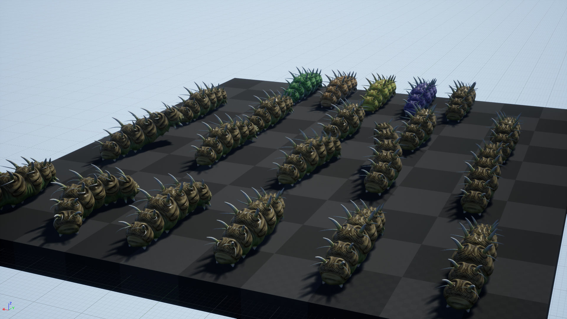 Caterpillar Creature - Game Ready Low-poly 3D model Low-poly 3D model_19