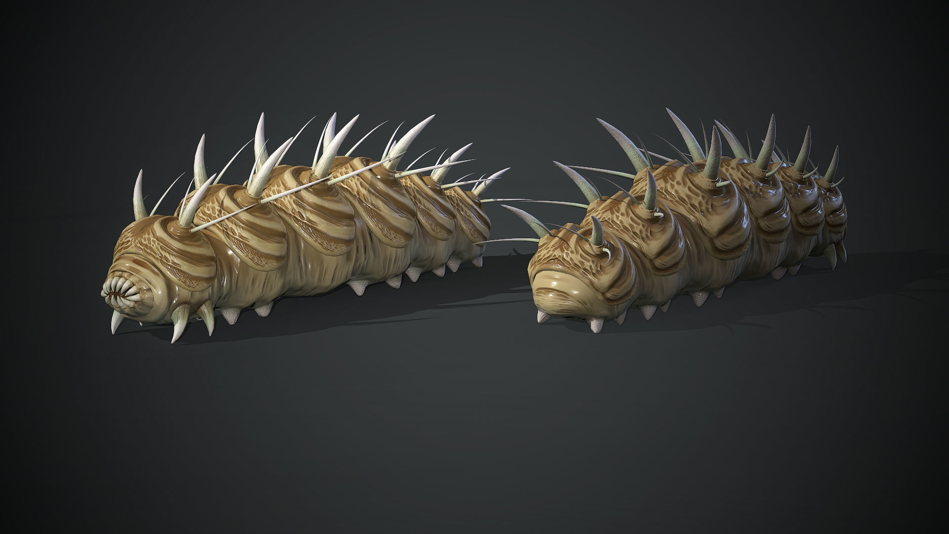 Caterpillar Creature - Game Ready Low-poly 3D model Low-poly 3D model_11