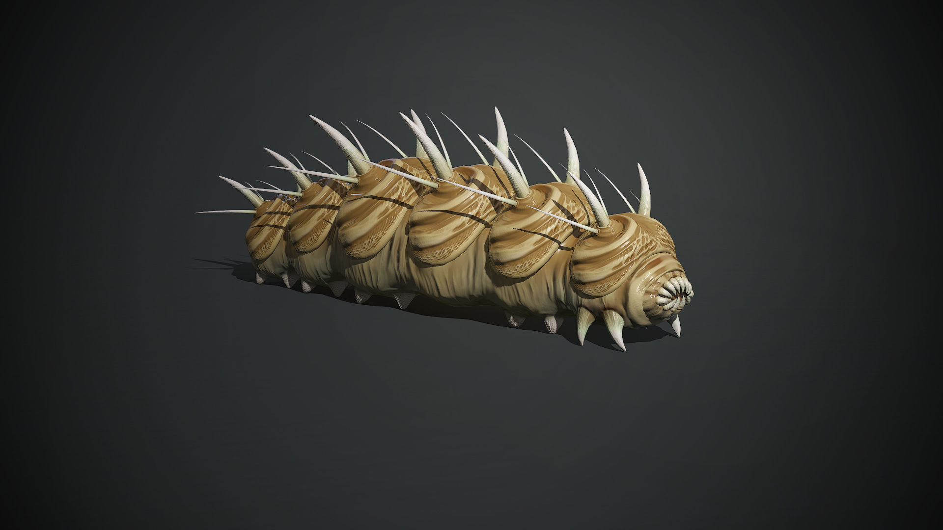 Caterpillar Creature - Game Ready Low-poly 3D model Low-poly 3D model_10