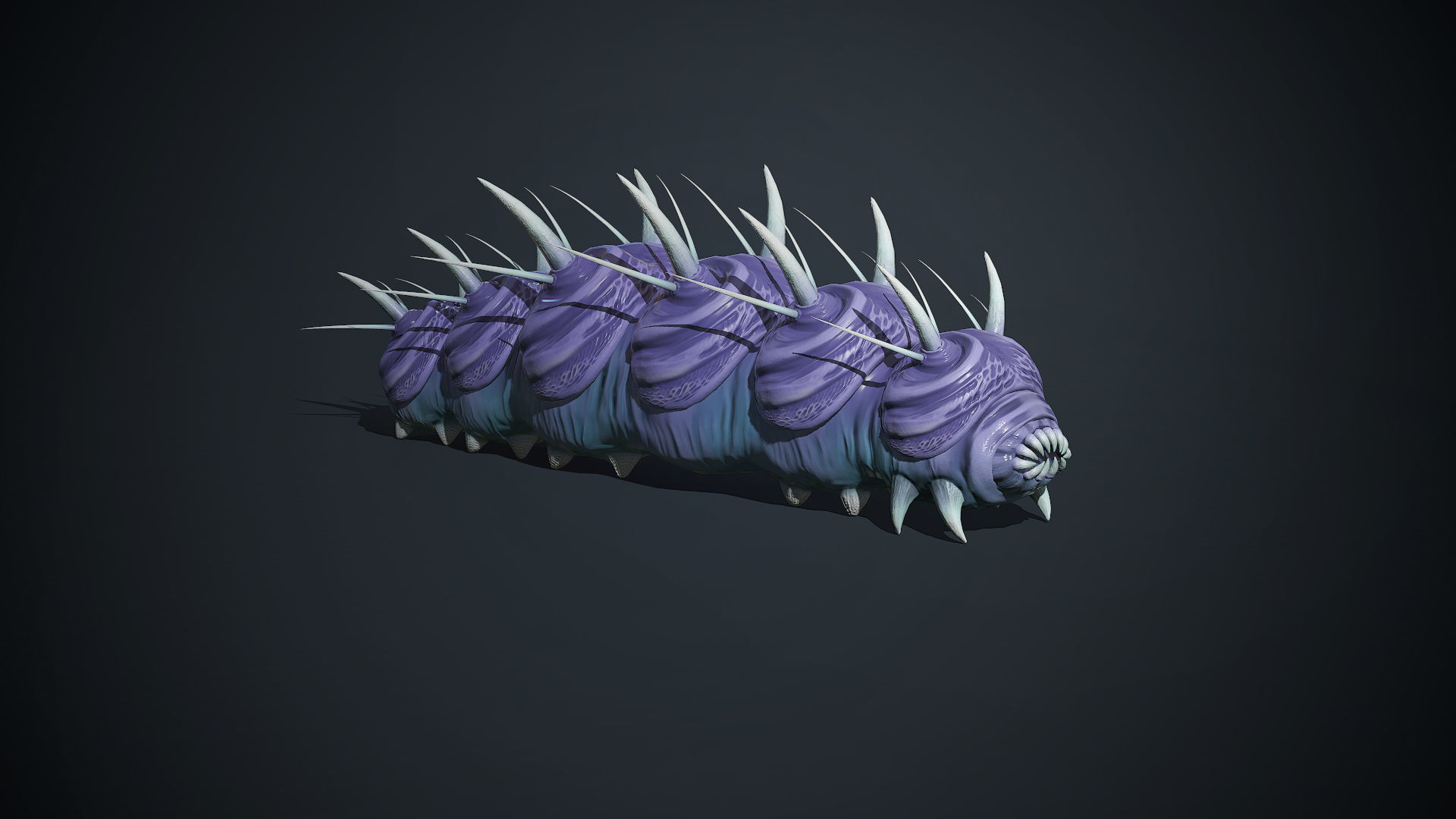 Caterpillar Creature - Game Ready Low-poly 3D model Low-poly 3D model_8