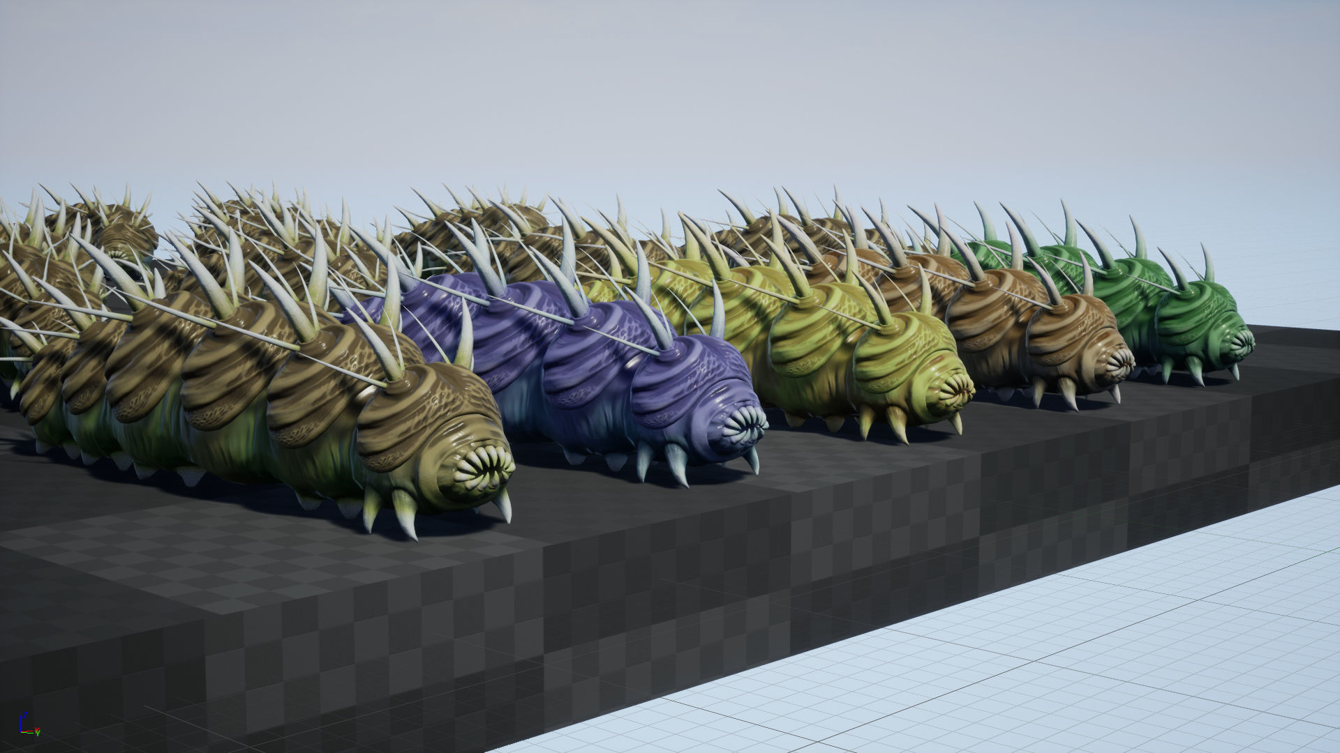 Caterpillar Creature - Game Ready Low-poly 3D model Low-poly 3D model_17