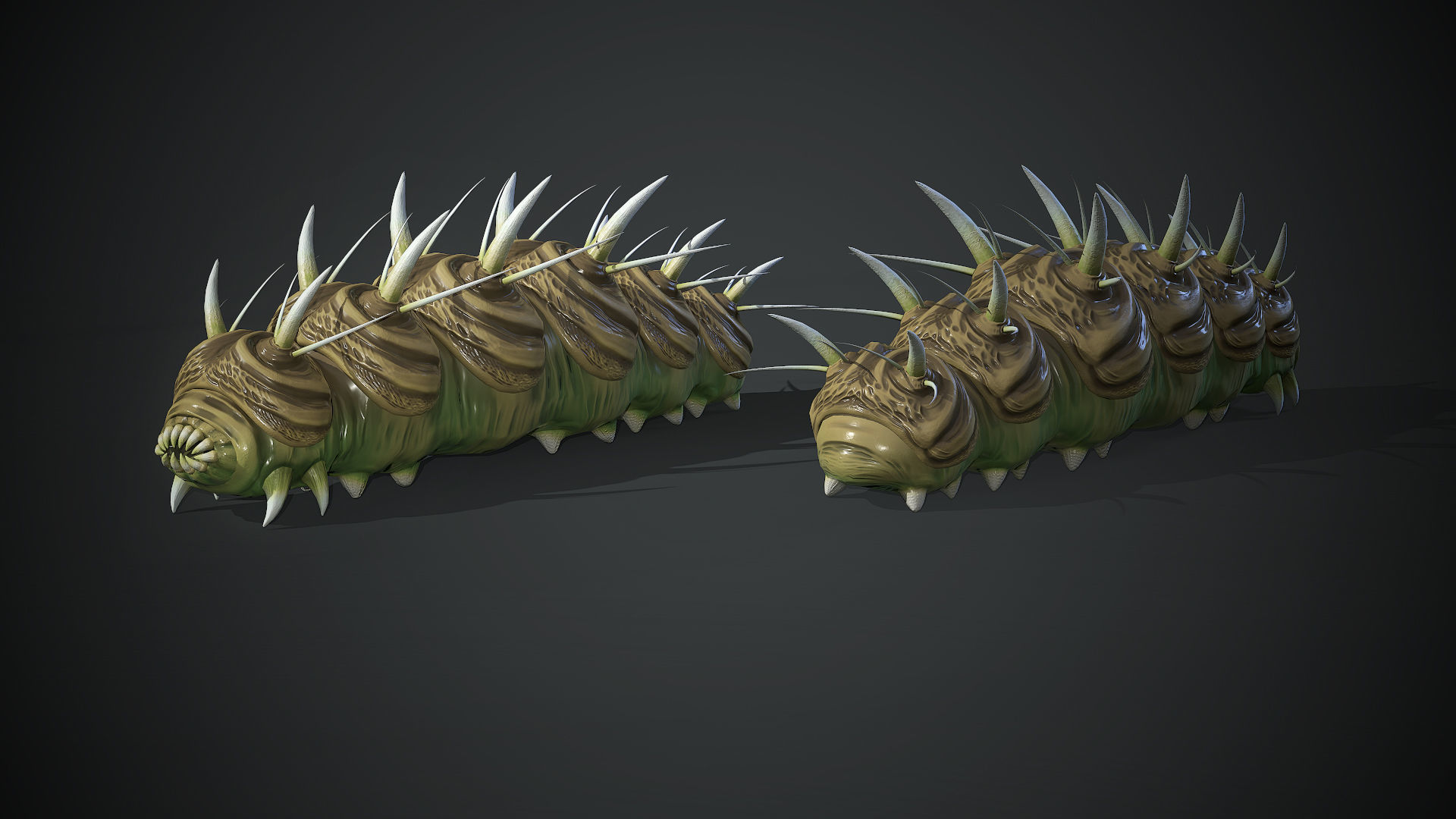 Caterpillar Creature - Game Ready Low-poly 3D model Low-poly 3D model_7