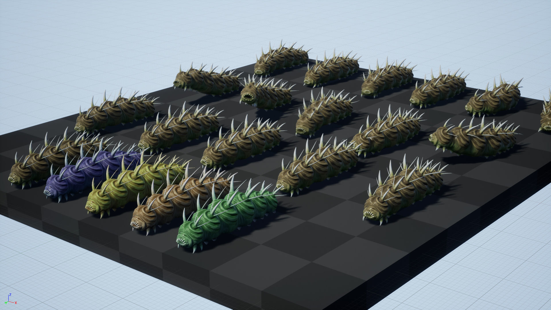 Caterpillar Creature - Game Ready Low-poly 3D model Low-poly 3D model_21