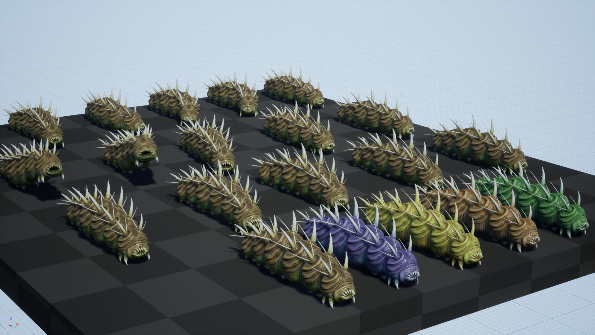 Caterpillar Creature - Game Ready Low-poly 3D model Low-poly 3D model_20