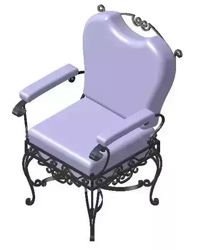 Armchair forged metal 3D model