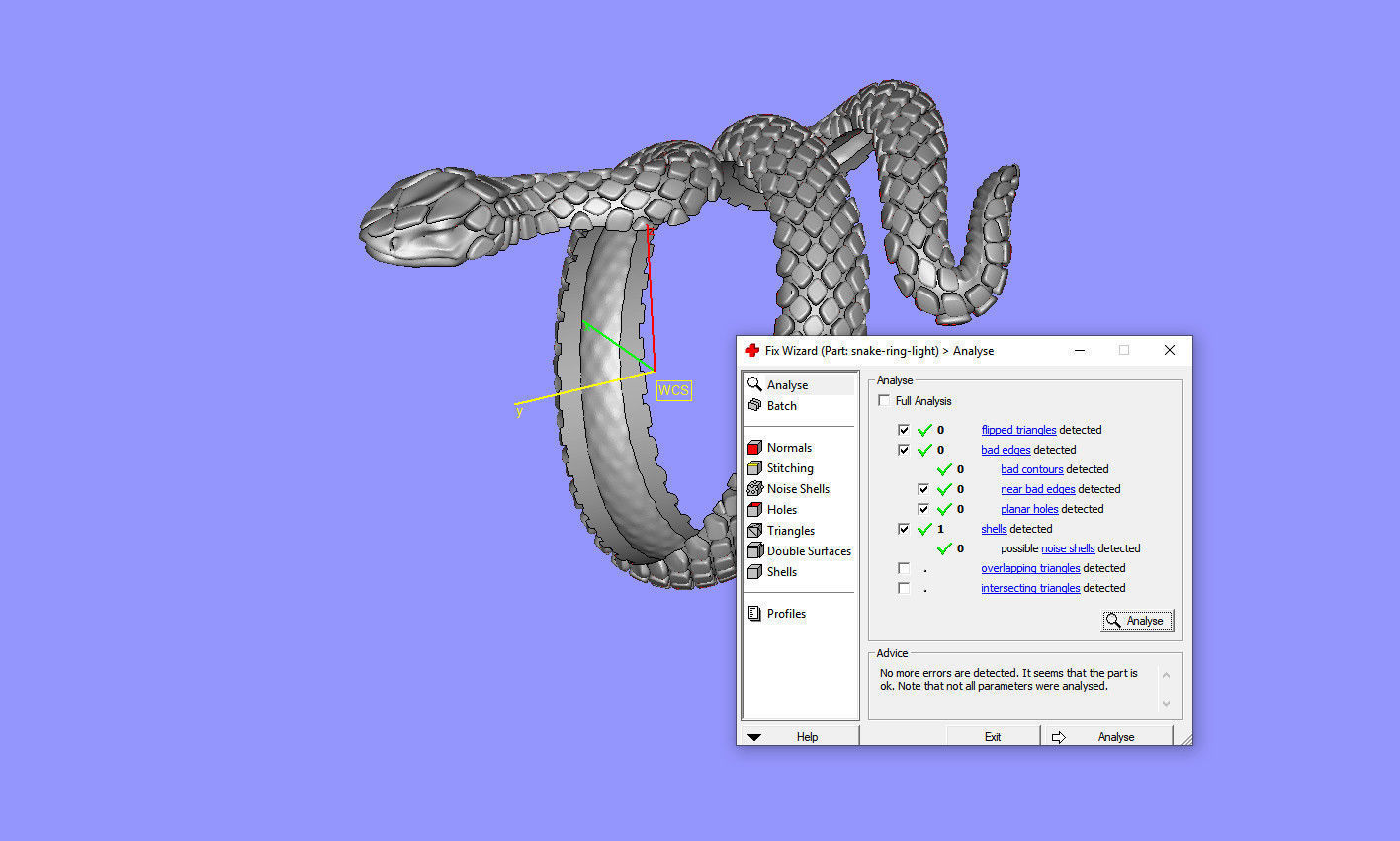 snake ring 3D print model_4