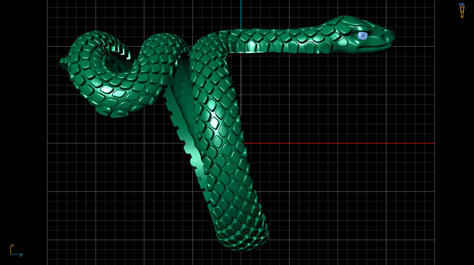 snake ring 3D print model_13