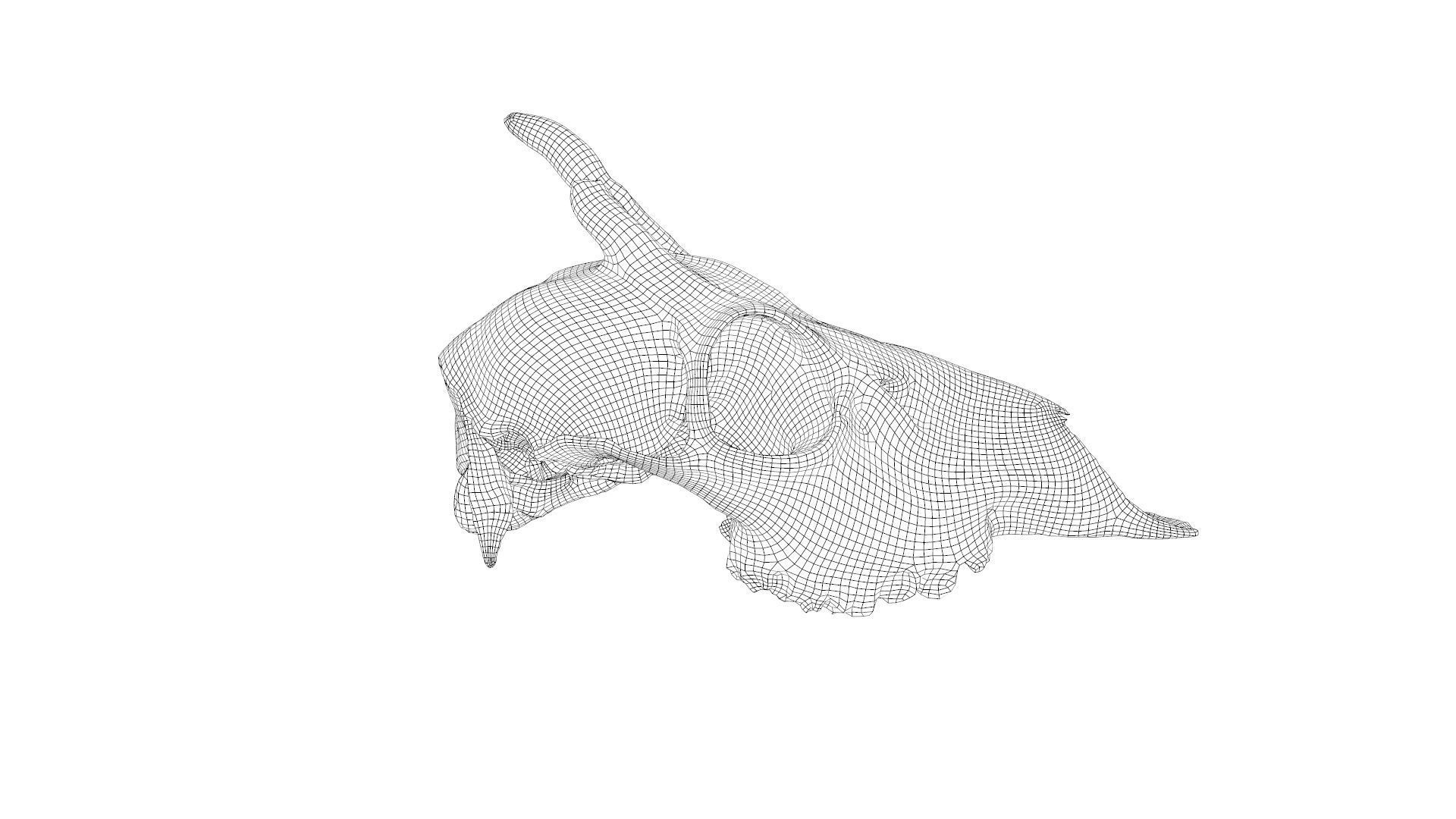 Skull - Deer Low-poly 3D model_27