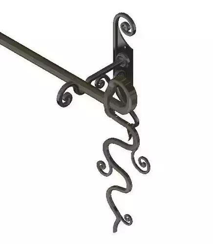 Drapery set forged metal 3D model