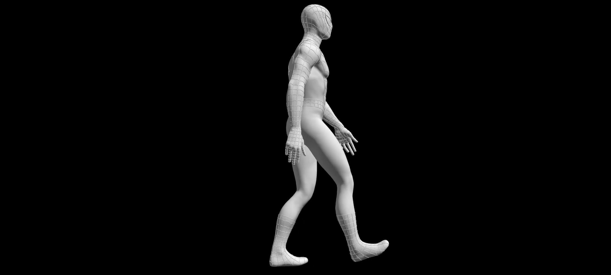 Spiderman spider man Low-poly 3D model_6