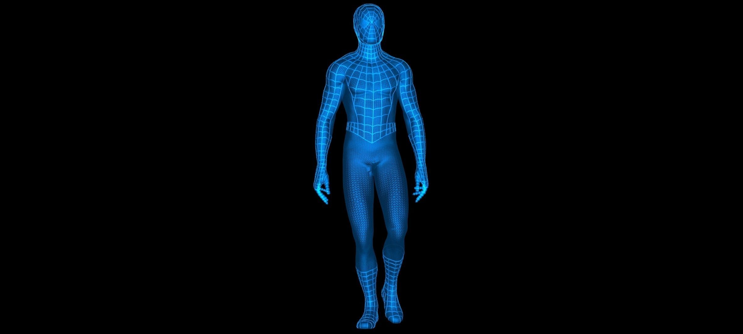 Spiderman spider man Low-poly 3D model_8